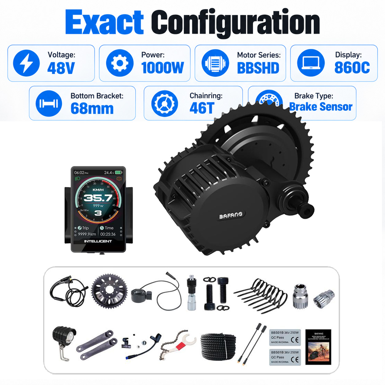 BAFANG 48V 1000W BBSHD Mid Dri - Bafang Bbshd 1000W Conversion Kit review and price